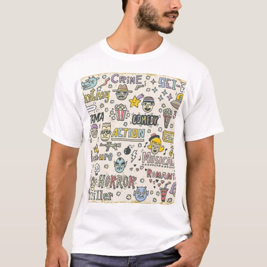 映画ジャンル：テレビ番組ドードルセット Tシャツ (正面)