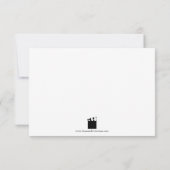 映画スクリーンとカーテンの誕生日サンキューカード サンキューカード (裏面)