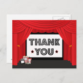 映画スクリーンとカーテン誕生日パ感謝していーティー ポストカード (正面/裏面)