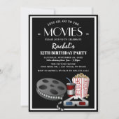 映画スタイリッシュの子供の誕生日パーティー |シネマ 招待状 (正面)