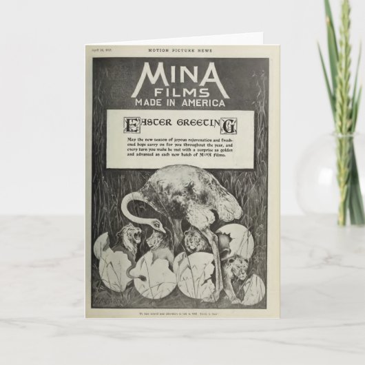 映画スタジオ1915年のユーモアのあるなイースターカード シーズンカード (正面)