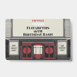 映画スターの誕生日パーティーVIPパス バッジ