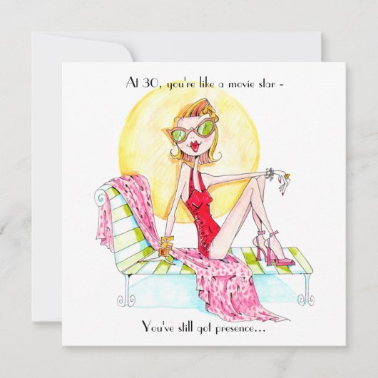 映画スターの誕生日招待状 招待状 (正面)