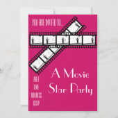 映画スターハリウッドのドレスアップパーティー 招待状 (正面)