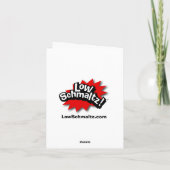 映画スターバー（ユダヤ教の）バル・ミツバーサンキューブラックネービーブルー サンキューカード (裏面)