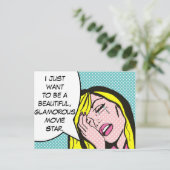 映画スターポップ・アートのアートはがき ポストカード (スタンド正面)