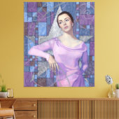 映画スター女優20世紀，紫と銀 キャンバスプリント (インサイチュ (リビング))