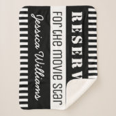 映画スター用に予約パーソナライズされた済み シェルパブランケット (正面)