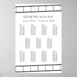 映画スター結婚フィルムストリップの座席表 ポスター