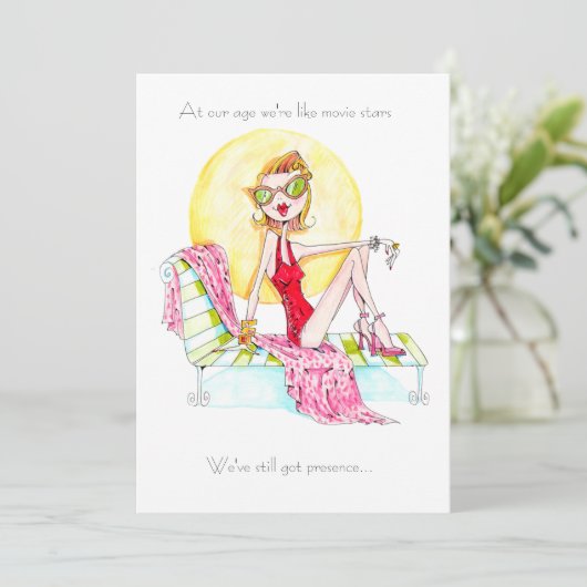 映画スター誕生日招待状の素晴らしい友達！ 招待状 (スタンド正面)