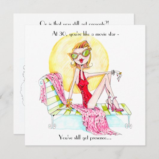 映画スター誕生日招待状 招待状 (正面/裏面)