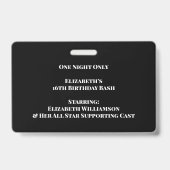 映画スター誕生日Bash vipパス バッジ (裏面)