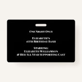 映画スター誕生日Bash vipパス バッジ (裏面)