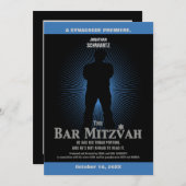 映画スター バー ミツバ祭 招待状 黒 ネイビー ブルー (正面/裏面)