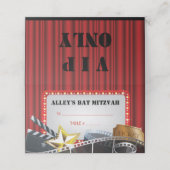 映画スターVIPバーバルミツワー座席エスコートカード プレイスカード (外部開封)