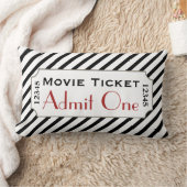 映画ストライプのチケットシネマピロー ランバークッション (ブランケット)