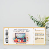 映画ストリーミング購読ギフトカードテンプレート 招待状 (スタンド正面)