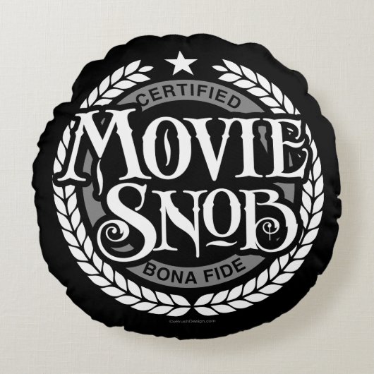 映画スヌブおもしろいー – 映画好き ラウンドクッション (正面)