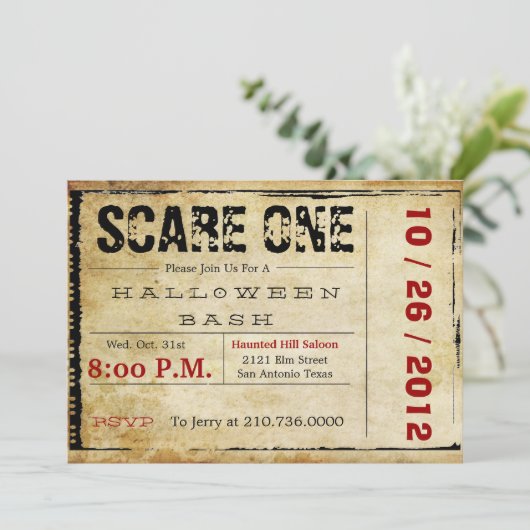 映画チケットのハロウィンの招待状 招待状 (スタンド正面)