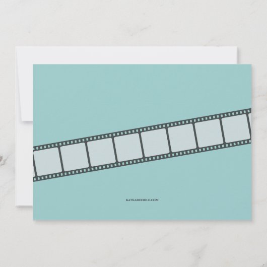 映画チケットのパーティーの誕生会の入場のチケット 招待状 (裏面)