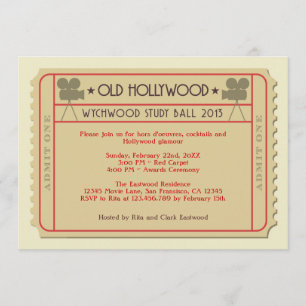 映画チケットの受賞式のパーティの招待状 招待状