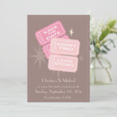 映画チケットは救います日付カード(ブラウン)を セーブザデート (スタンド正面)