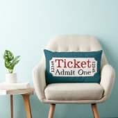 映画チケットターコイズシネマピロー ランバークッション (椅子)