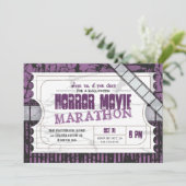 映画チケットハロウィンホラー映画パーティー 招待状 (スタンド正面)