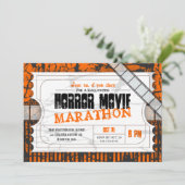 映画チケットハロウィーンホラー映画パーティー 招待状 (スタンド正面)