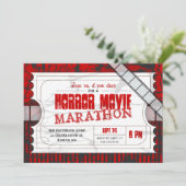 映画チケットホラー映画パーティー受付招待状 招待状 (スタンド正面)