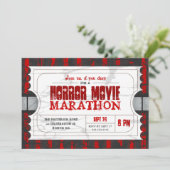 映画チケットホラー映画パーティー受付招待状 招待状 (スタンド正面)