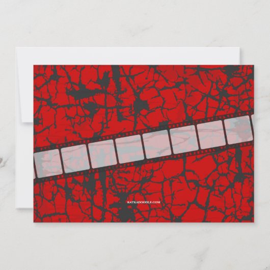 映画チケットホラー映画パーティー受付招待状 招待状 (裏面)