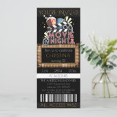 映画チケット誕生日パーティーの招待 招待状 (スタンド正面)