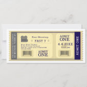 映画チケット誕生日パーティーの招待 招待状 (正面)