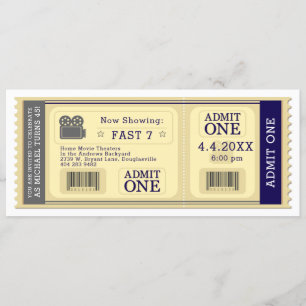 映画チケット誕生日パーティーの招待 招待状