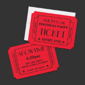 映画チケット誕生日パーティー 招待状