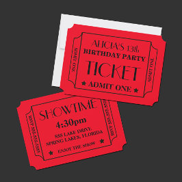 映画チケット誕生日パーティー 招待状