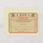 映画チケット賞授賞式パーティの招待状 出欠カード (正面/裏面)