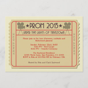 映画チケット賞授賞式パーティの招待状 招待状