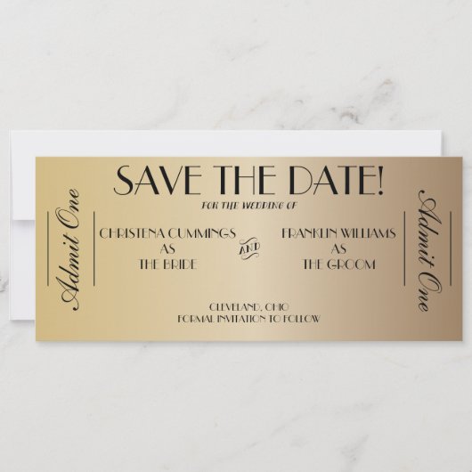 映画チケット セーブ・ザ・デート 発表（ゴールド2） (正面)