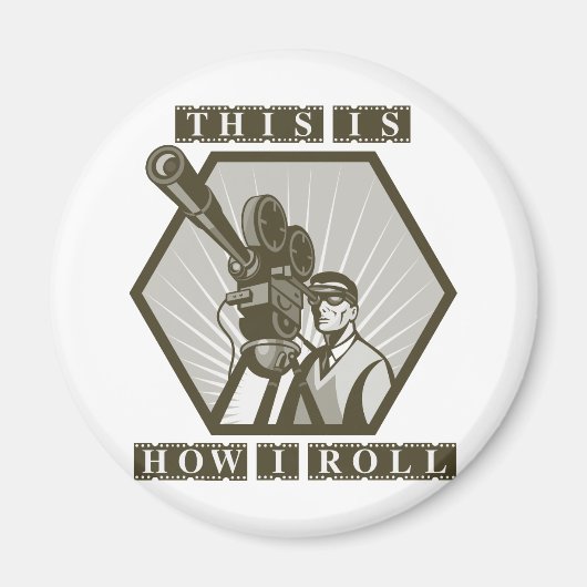 映画テレビカメラディレクター マグネット (正面)