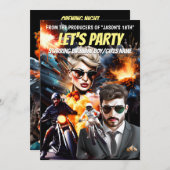 映画テーマの悪役ヒーローのアクションアドベンチャー 招待状 (正面/裏面)