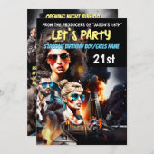 映画テーマアクションドラマポスター大人の誕生日 招待状 (正面/裏面)