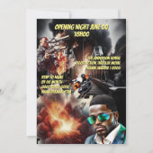 映画テーマハイドラマアクション車ギャング 招待状 (裏面)