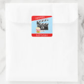 映画テーマポップコーン13誕生日 スクエアシール (バッグ)