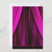 映画テーマ写真映画映画ポップコーンパーティーピンク 招待状 (裏面)