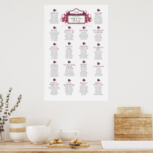 映画テーマ結婚の座席表 ポスター (キッチン)