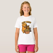 映画ナイトはポップコーン🐿🐱🐭と一緒に Tシャツ (正面フル)