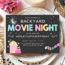 映画ナイトアンダーザスターズ誕生日招待状