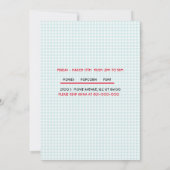 映画ナイトシネマ誕生日ボーイテーマパーティー 招待状 (裏面)